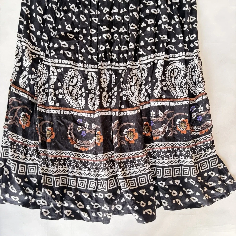 VTG Carole Little x Saint Tropez West Women Skirt 8 Whimsigoth Witchy Broomstick
